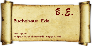 Buchsbaum Ede névjegykártya